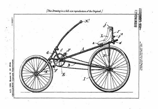 Zeichnung des Bicylette Normale 