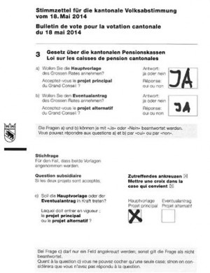 Abstimmung Pensionskassengesetz Kanton Bern
