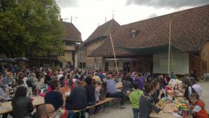 EM 2016 Public Viewing im Schlosshof Köniz EM 2016 Public Viewing im Schlosshof Köniz anlässlich des Spiels Schweiz - Rumänien